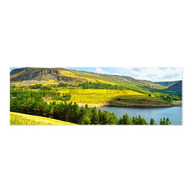Impression Photo Réservoir Dovestone sous le soleil d'été (Devant)
