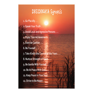 Impression Photo Résumé DESIDERATA - Bord d'eau