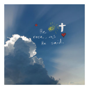 Impression Photo Résurrection de Pâques Il Est Ressuscité Jésus Ros