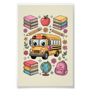 Impression Photo Retour à l'école Coquette Enseignante Maternelle P