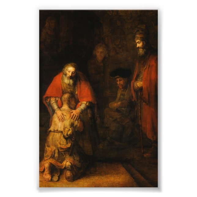 Impression Photo Retour du fils prodigue par Rembrandt van Rijn (Devant)