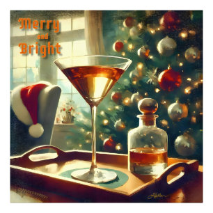 Impression Photo Retro 50s Manhattan Martini pour le Père Noël