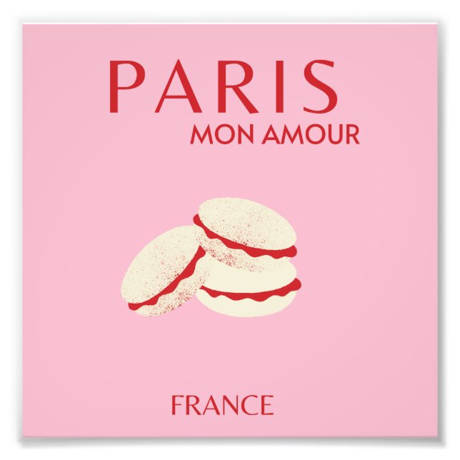 Impression Photo Retro Abstrait Pastel Paris Pink Pastel Travel Art (Devant)