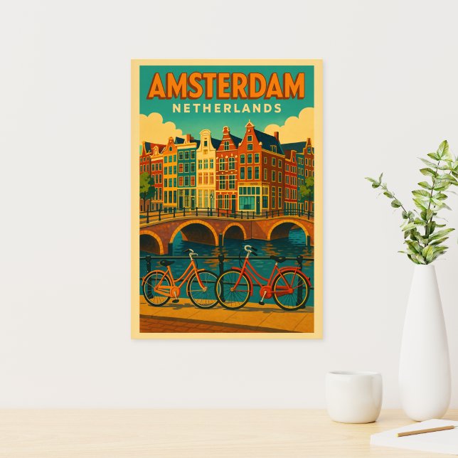 Impression Photo Rétro Amsterdam Pays-Bas (Créateur téléchargé)