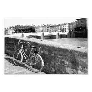 Impression Photo Rétro bicyclette dans la ville de Florence, Itali