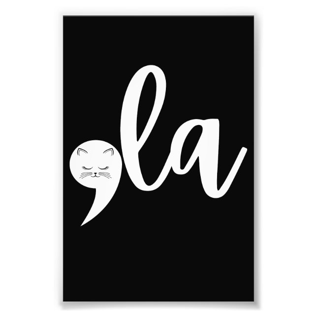 Impression Photo Retro Cat Comma La Kamala Harris 2024 Election (Devant)