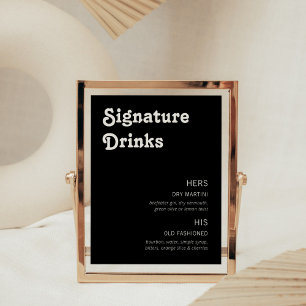 Impression Photo Retro Chic Design Signature Boissons