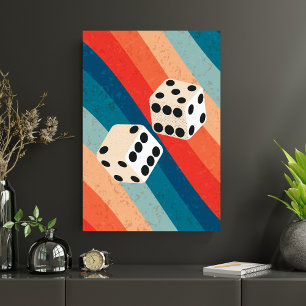 Impression Photo Retro Dice Wall Art Imprimantes tendance Sentiment