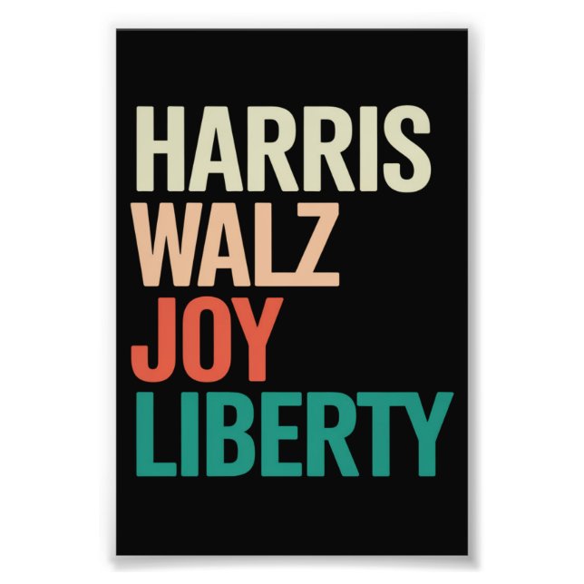 Impression Photo Retro Harris Waltz 2024 Harris Walz Joy Liberty (Devant)
