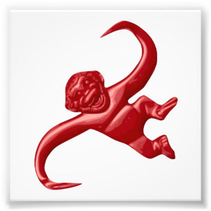 Impression Photo Rétro singe de jouet de cauchemar