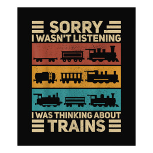 Impression Photo Rétro Wagon Train Lover Modèle ferroviaire Conduct