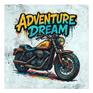 Impression Photo Rêve de conduite aventure / Moto Chopper Vintage 