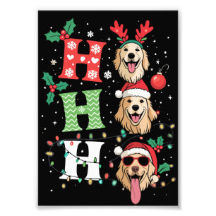 Impression Photo Révéillons les Retrievers Golden Noël