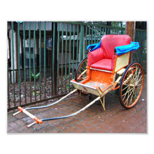 Impression Photo Rickshaw tiré à la main à Calcutta, Inde