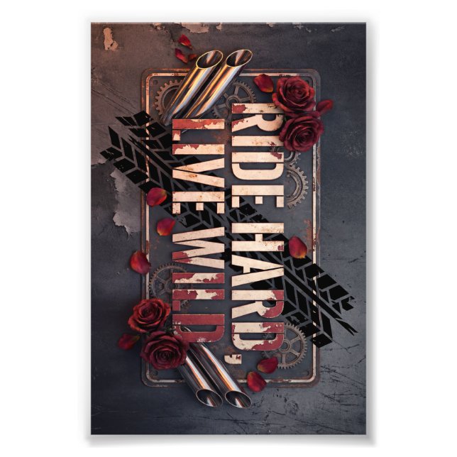 Impression Photo ride hard live wild (Devant)