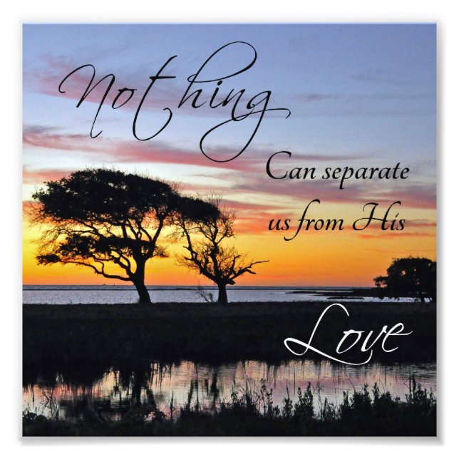 Impression Photo "Rien ne peut nous séparer" Citation chrétienne Im (Devant)