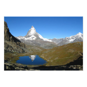 Impression Photo Riffelsee Matterhorn Réflexion