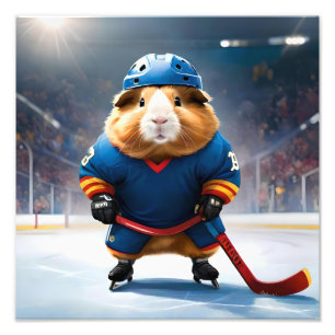 Impression Photo "Rink Rookie : Le Cochon De Guinée pour le hockey