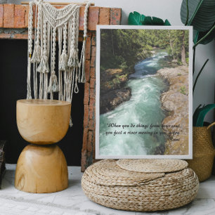 Impression Photo Rivière sauvage Rumi Poésie Verse