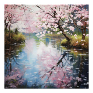 Impression Photo Rivière Spring Trees