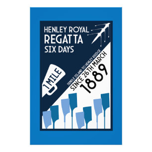 Impression Photo Rivière Thames Regatta - Vintage Retro Style Rowin