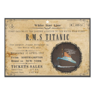 IMPRESSION PHOTO RMS TITANIC BOARING PUBLICATION