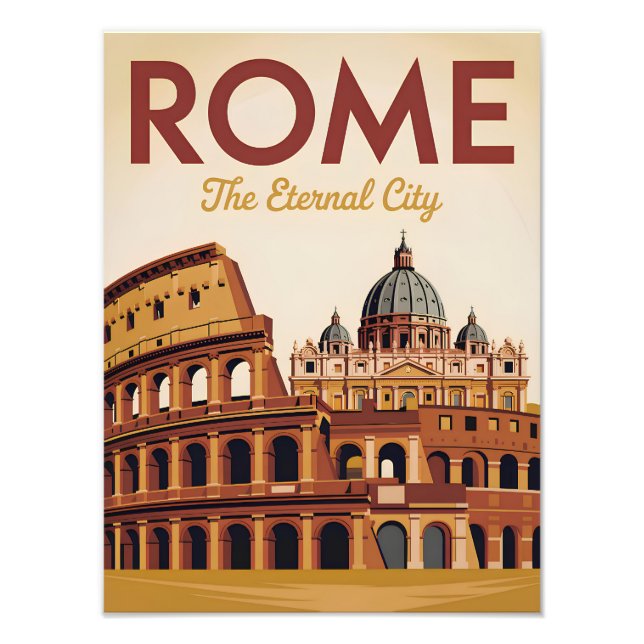 Impression Photo Rome Italie vintage (Devant)