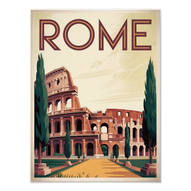 Impression Photo Rome Italie vintage (Devant)