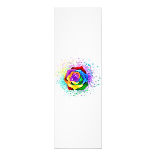 Impression Photo Rose arc-en-ciel coloré (Devant)