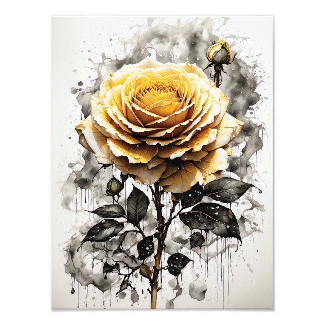 Impression Photo Rose - jaune (Devant)