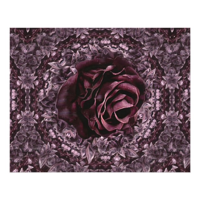 Impression Photo Rose Mandala  (Devant)