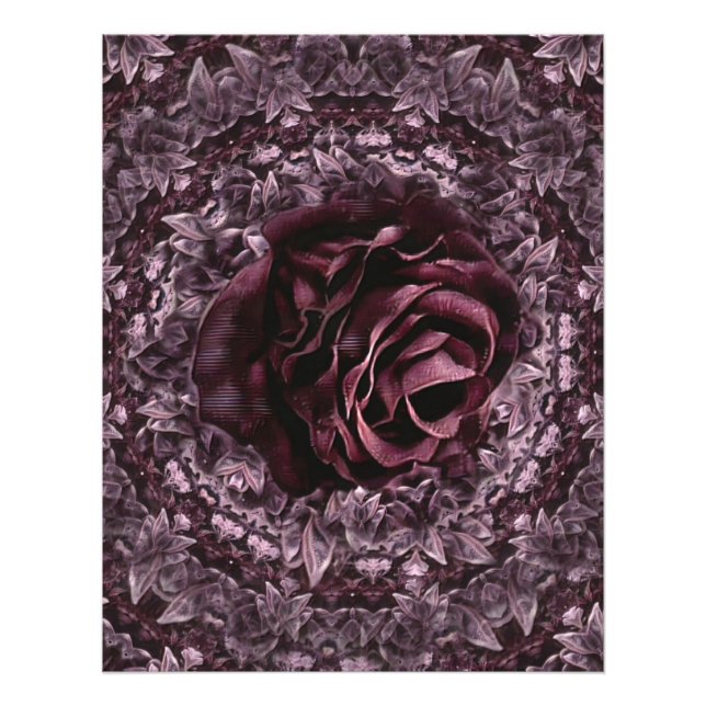 Impression Photo Rose Mandala  (Devant)