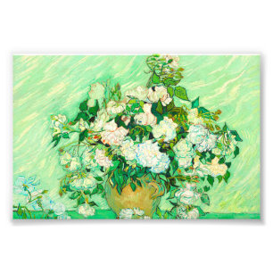 Impression Photo Roses blanches de Van Gogh