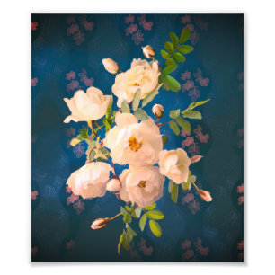 Impression Photo Roses rouges en poudre romantique