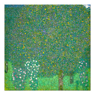 Impression Photo Rosiers sous les arbres par Après Gustav Klimt