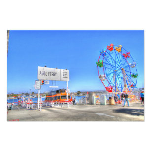Impression Photo Roue de Ferris de zone d'amusement de Balboa "