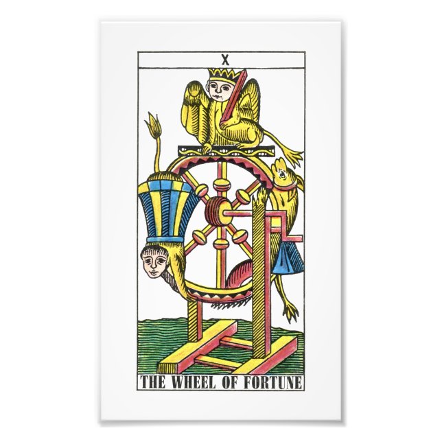 Impression Photo Roue de Fortune Tarot Card (Devant)