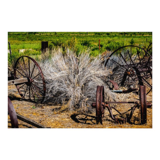 Impression Photo Roues de Ranch Historique (Devant)