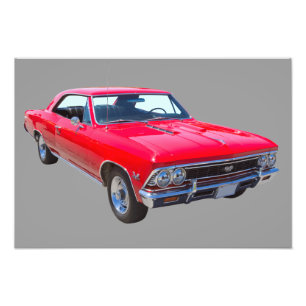 Impression Photo Rouge Chevy 1966 Chevelle solides solubles 396