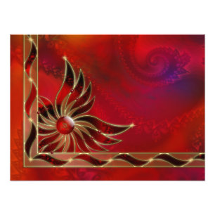 Impression photo rouge comme la flamme