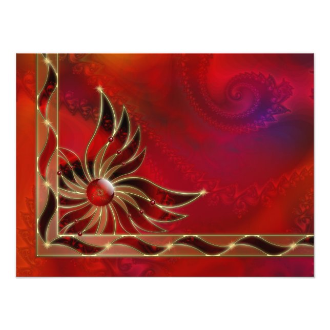 Impression photo rouge comme la flamme (Devant)