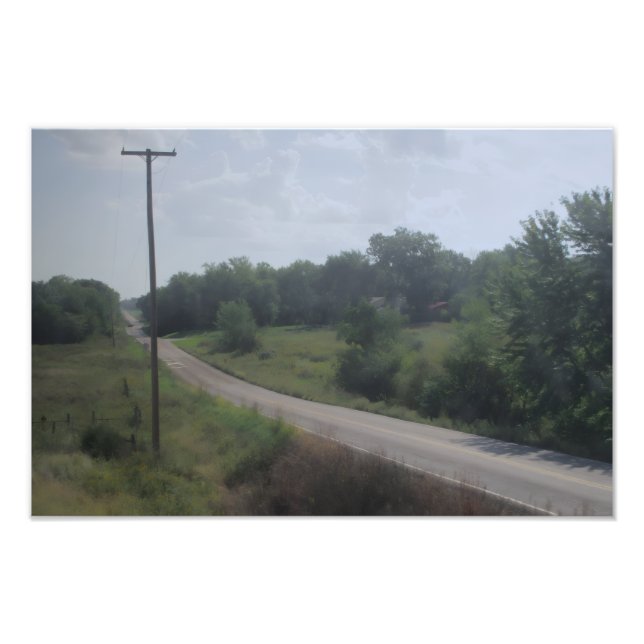 Impression Photo Route de campagne paisible (Devant)