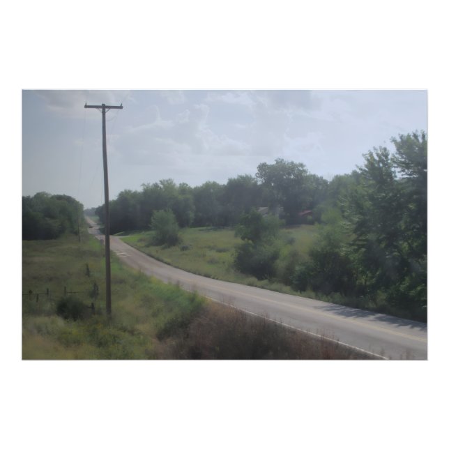 Impression Photo Route de campagne paisible (Devant)