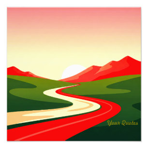 Impression Photo Route sinueuse vers le soleil