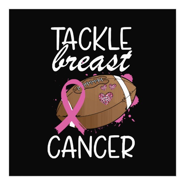 Impression Photo Ruban de sensibilisation au cancer du sein Tackle  (Devant)