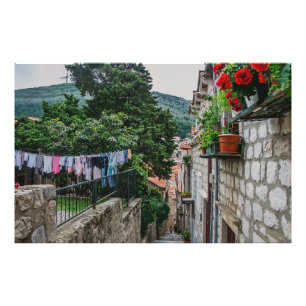 Impression Photo Rue de pierre étroite à Dubrovnik