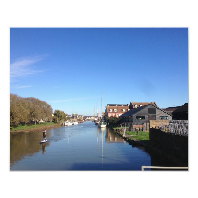 Impression Photo Ruisseau de Faversham, Angleterre, avec un pratiqu (Devant)