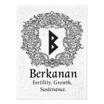 Rune Berkanan /Fertilité / Version blanche