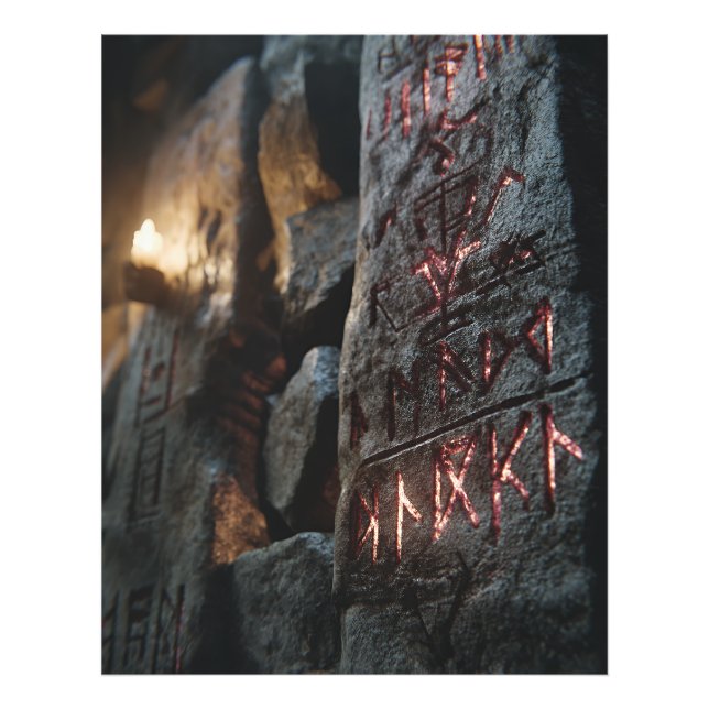 Impression Photo Runes Anciennes Lumineuses (Devant)