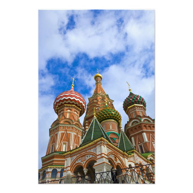 Impression Photo Russie, Moscou, Place Rouge, Saint-Basile (Devant)